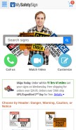 How mysafetysign.com looks like on a mobile device such as an iPhone.