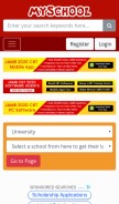 How myschool.ng looks like on a mobile device such as an iPhone.