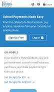 How myschoolbucks.com looks like on a mobile device such as an iPhone.