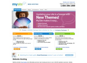How mysite.com looks like on a tablet such as an iPad.
