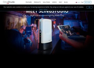 How myslingstudio.com looks like on a tablet such as an iPad.