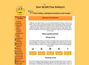 How mysmiley.net looks like on a tablet such as an iPad.