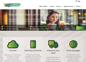 How mysmtp3.com looks like on a tablet such as an iPad.