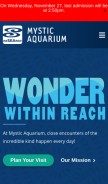 How mysticaquarium.org looks like on a mobile device such as an iPhone.