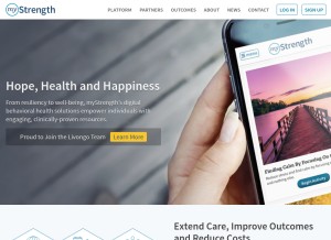 How mystrength.com looks like on a tablet such as an iPad.