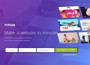 How mystrikingly.com looks like on a tablet such as an iPad.