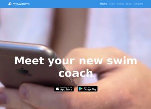 How myswimpro.com looks like on a tablet such as an iPad.