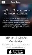 How mytouchtunes.com looks like on a mobile device such as an iPhone.