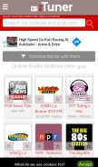 How mytuner-radio.com looks like on a mobile device such as an iPhone.