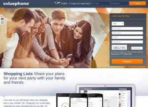 How myvaluephone.com looks like on a tablet such as an iPad.