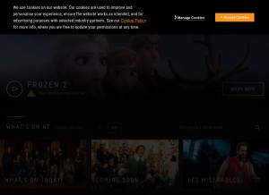How myvue.com looks like on a tablet such as an iPad.
