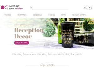 How myweddingreceptionideas.com looks like on a tablet such as an iPad.