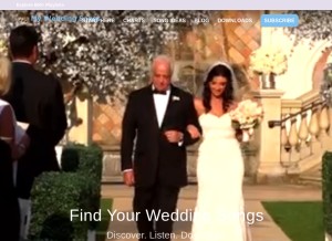 How myweddingsongs.com looks like on a tablet such as an iPad.