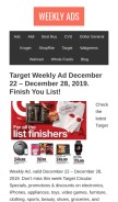 How myweeklyads.net looks like on a mobile device such as an iPhone.