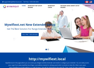 How mywifiext-local.com looks like on a tablet such as an iPad.