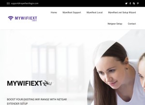 How mywifiextllogin.com looks like on a tablet such as an iPad.