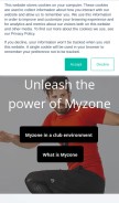 How myzone.org looks like on a mobile device such as an iPhone.