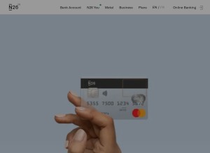 How n26.com looks like on a tablet such as an iPad.