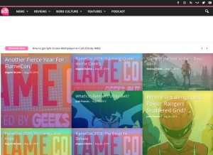 How n3rdabl3.com looks like on a tablet such as an iPad.