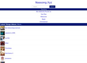 How naasong.xyz looks like on a tablet such as an iPad.
