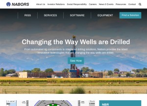 How nabors.com looks like on a tablet such as an iPad.