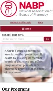 How nabp.pharmacy looks like on a mobile device such as an iPhone.