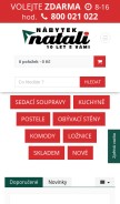 How nabytek-natali.cz looks like on a mobile device such as an iPhone.