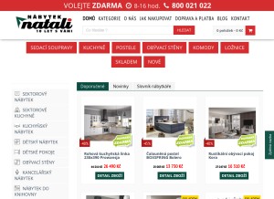 How nabytek-natali.cz looks like on a tablet such as an iPad.