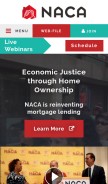How naca.com looks like on a mobile device such as an iPhone.