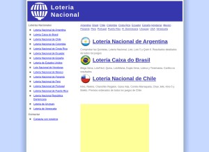 How nacionalloteria.com looks like on a tablet such as an iPad.