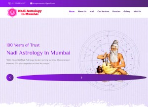 How nadiastrologyinmumbai.com looks like on a tablet such as an iPad.