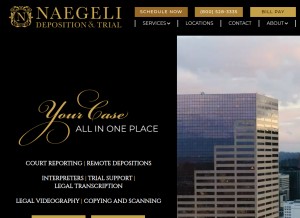 How naegeliusa.com looks like on a tablet such as an iPad.