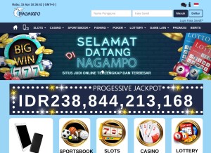 How nagampo.com looks like on a tablet such as an iPad.