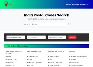 How nagarpincode.in looks like on a tablet such as an iPad.