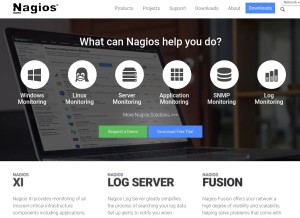 How nagios.org looks like on a tablet such as an iPad.