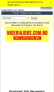 How naijahotjobs.com looks like on a mobile device such as an iPhone.
