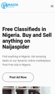 How naijaspider.com looks like on a mobile device such as an iPhone.