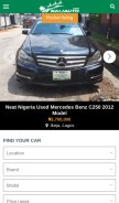 How naijauto.com looks like on a mobile device such as an iPhone.