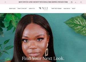 How naijhair.com looks like on a tablet such as an iPad.