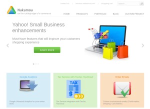 How nakamoa.com looks like on a tablet such as an iPad.