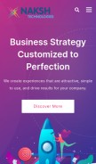 How nakshtechnologies.com looks like on a mobile device such as an iPhone.