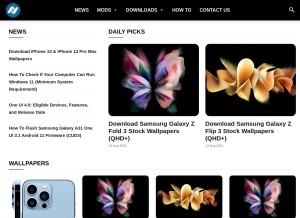 How naldotech.com looks like on a tablet such as an iPad.