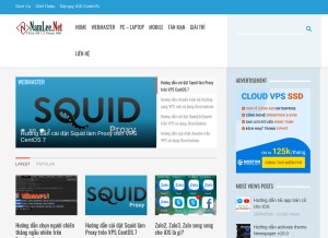 How namlee.net looks like on a tablet such as an iPad.