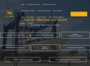 How nanjemarineservice.com looks like on a tablet such as an iPad.