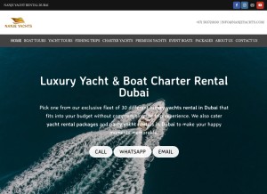 How nanjeyachts.com looks like on a tablet such as an iPad.