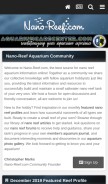 How nano-reef.com looks like on a mobile device such as an iPhone.