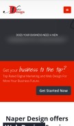 How naperdesign.com looks like on a mobile device such as an iPhone.