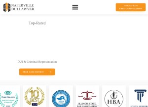 How napervilleduilawyer.com looks like on a tablet such as an iPad.