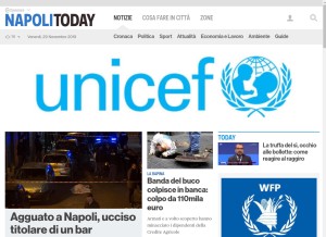 How napolitoday.it looks like on a tablet such as an iPad.