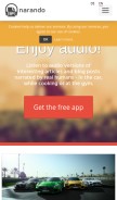 How narando.com looks like on a mobile device such as an iPhone.